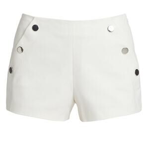 Ramy Brook Polished White Drew Shorts 14W x 10L